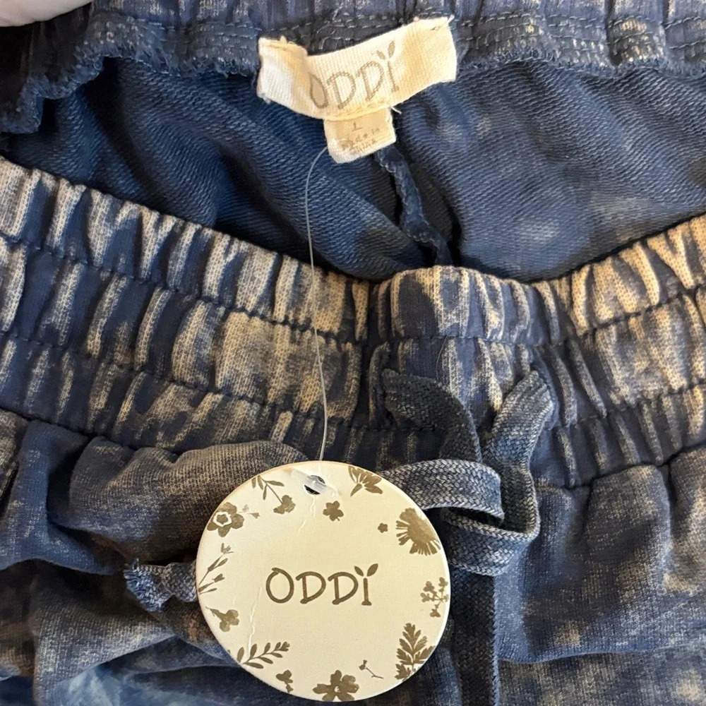 Oddi Blue Acid Wash Joggers